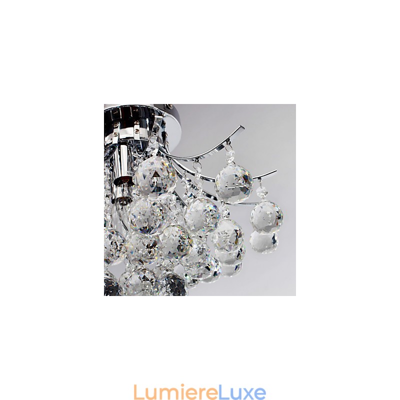 Lustre moderne en cristal à 3 lumières