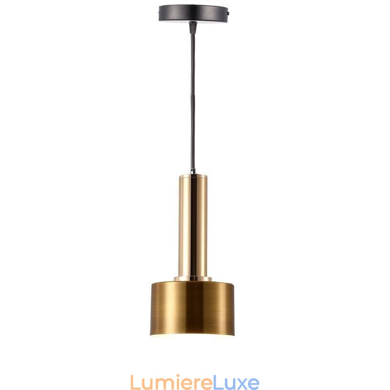 Lampe suspendue simple et moderne en forme de cylindre, éclairage en aluminium