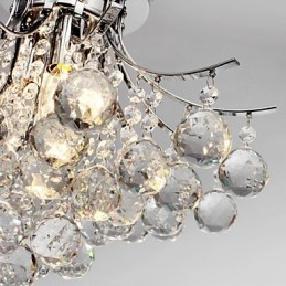 Lustre moderne en cristal à 3 lumières