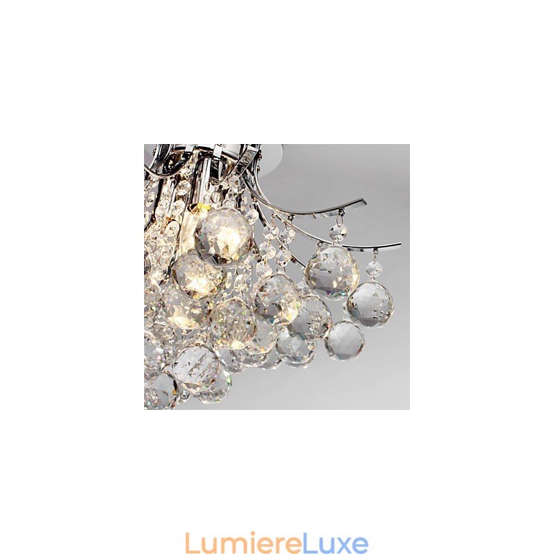 Lustre moderne en cristal à 3 lumières