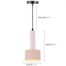 Lampe suspendue simple et moderne en forme de cylindre, éclairage en aluminium
