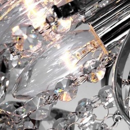 Lustre moderne en cristal à 3 lumières