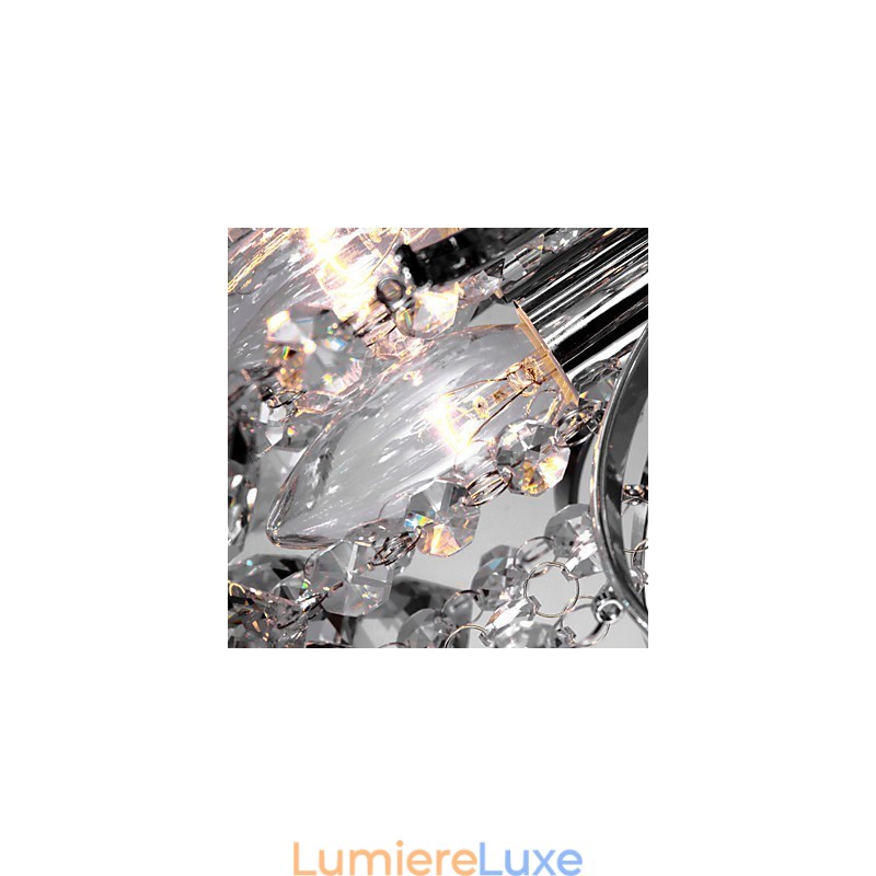 Lustre moderne en cristal à 3 lumières
