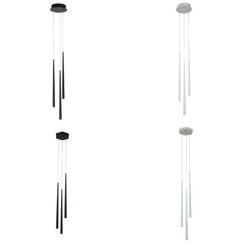 Lampe suspendue simple et moderne en forme de cylindre, éclairage pluie de météores