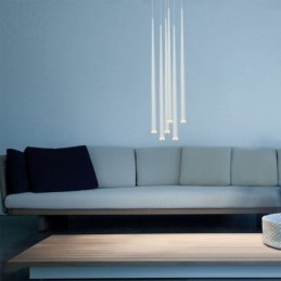Lampe suspendue simple et moderne en forme de cylindre, éclairage pluie de météores