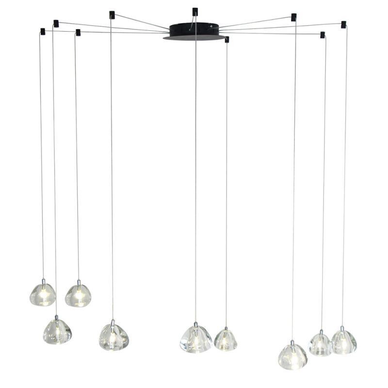 Lustre en cristal moderne à suspension, éclairage d'intérieur