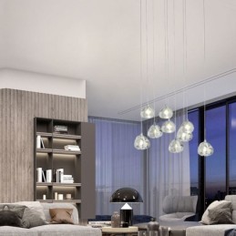 Lustre en cristal moderne à suspension, éclairage d'intérieur