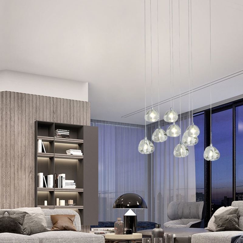 Lustre en cristal moderne à suspension, éclairage d'intérieur