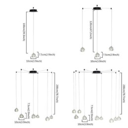 Lustre en cristal moderne à suspension, éclairage d'intérieur