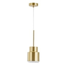 Suspension en verre postmoderne, lampe cylindrique dorée, éclairage lumineux