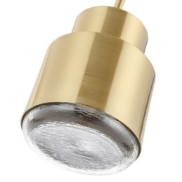 Suspension en verre postmoderne, lampe cylindrique dorée, éclairage lumineux