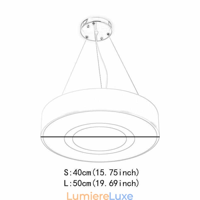 Lampe suspendue ronde moderne et unique, éclairage simple et chaleureux