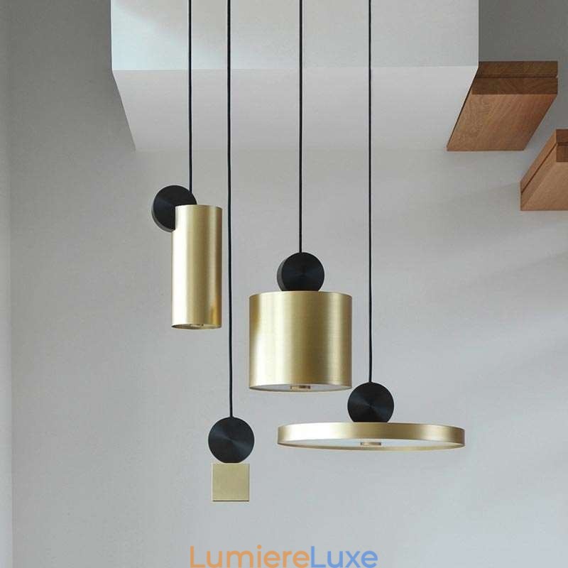 Suspension moderne en acrylique style nordique, éclairage géométrique