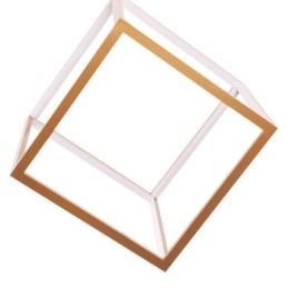 Suspension postmoderne géométrique dorée