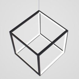 Suspension noire en forme de cube géométrique LBY18069