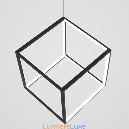 Suspension noire en forme de cube géométrique LBY18069 Suspension noire en forme de cube géométrique LBY18069