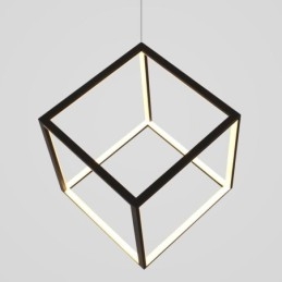 Suspension noire en forme de cube géométrique LBY18069