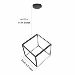 Suspension noire en forme de cube géométrique LBY18069