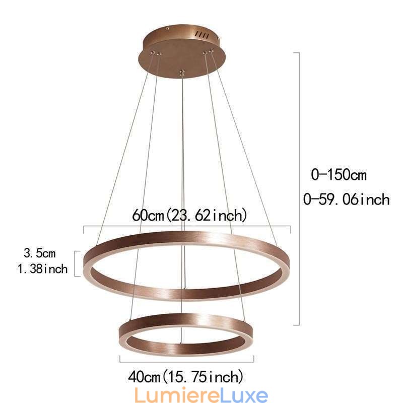 Suspension Drawing Craft 2 anneaux 60+40 cm