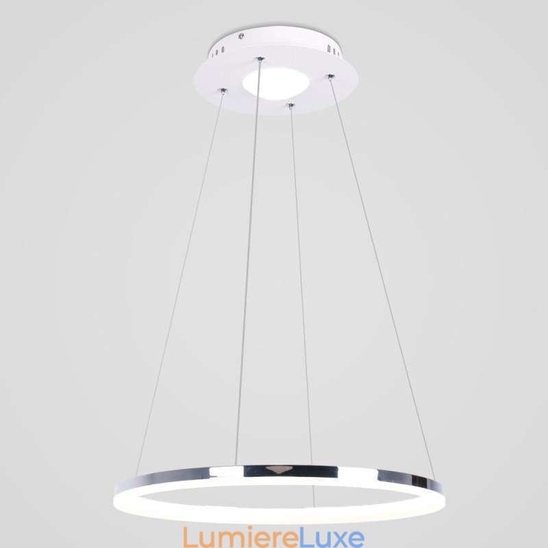 Suspension moderne en acrylique circulaire 40 cm
