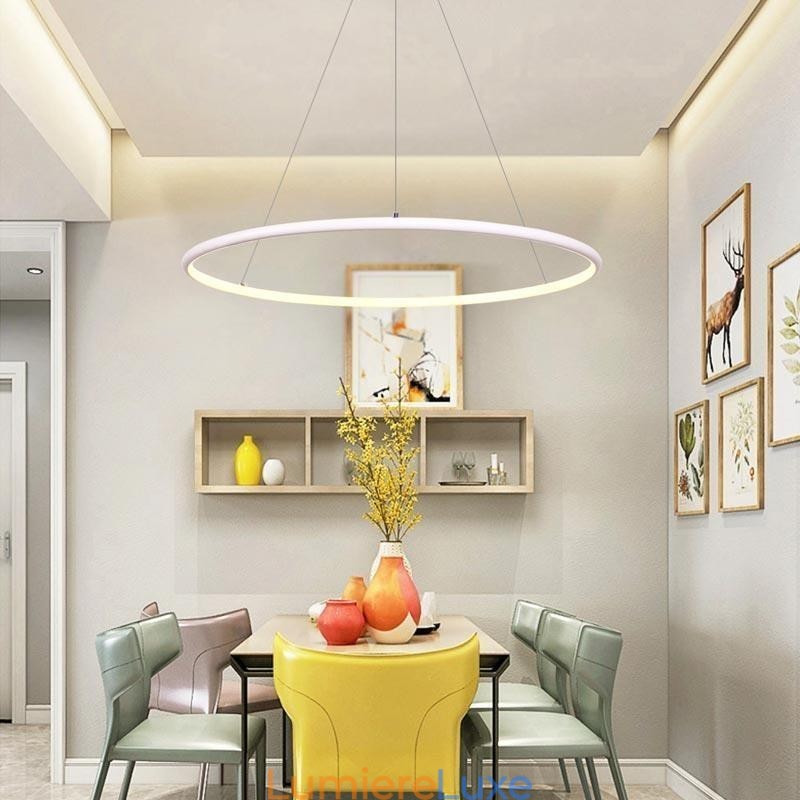 Lampe suspendue moderne circulaire 60 cm 80 cm
