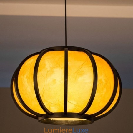 Suspension japonaise créative en bambou, style moderne et simple, luminaire rond pour salon de thé Suspension japonaise créative en bambou, style moderne et simple, luminaire rond pour salon de thé