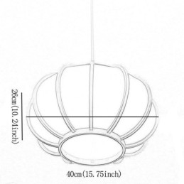 Suspension japonaise créative en bambou, style moderne et simple, luminaire rond pour salon de thé