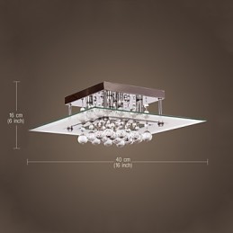 Plafonnier Moderne Cristal Living 5 Lumières