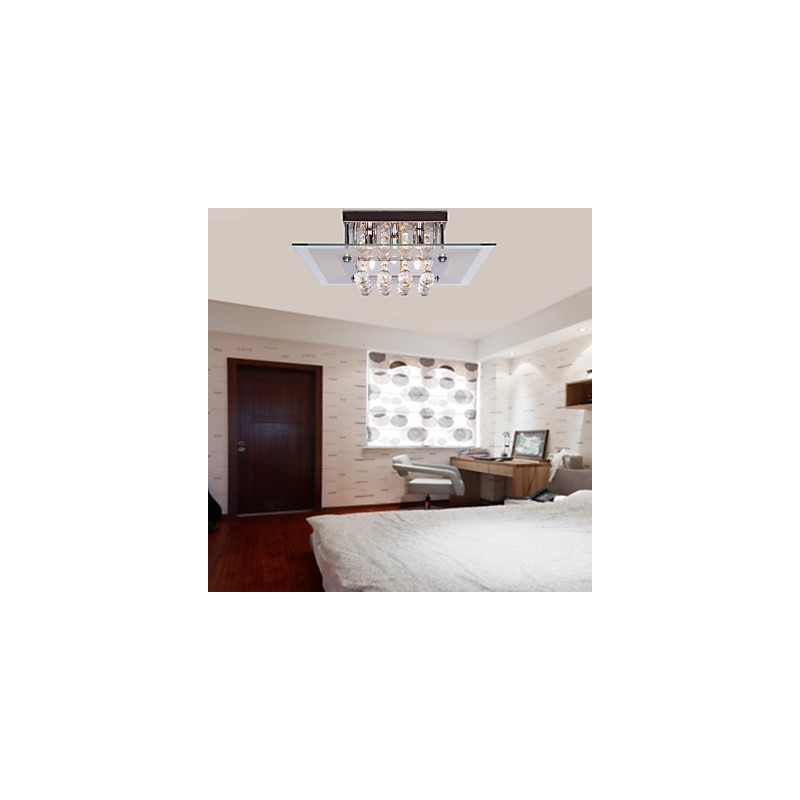 Plafonnier Moderne Cristal Living 5 Lumières