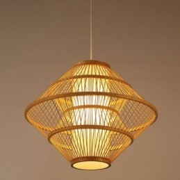 Suspension en bambou au design gyroscopique