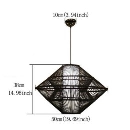 Suspension en bambou au design gyroscopique