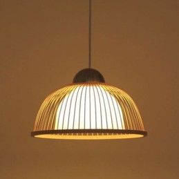 Suspension moderne simple orientée vers le bas, suspension spéciale en bambou, éclairage de chevet