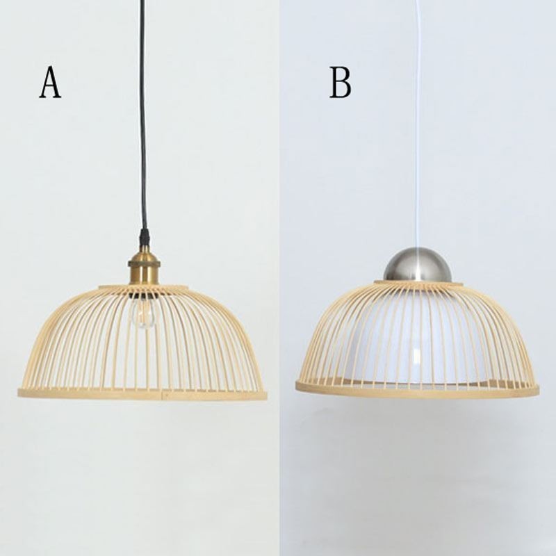 Suspension moderne simple orientée vers le bas, suspension spéciale en bambou, éclairage de chevet