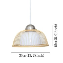 Suspension moderne simple orientée vers le bas, suspension spéciale en bambou, éclairage de chevet