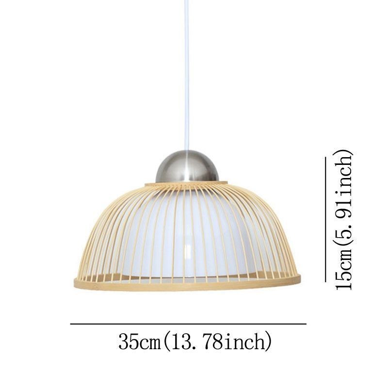 Suspension moderne simple orientée vers le bas, suspension spéciale en bambou, éclairage de chevet