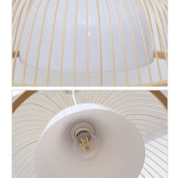 Suspension moderne simple orientée vers le bas, suspension spéciale en bambou, éclairage de chevet