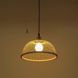 Suspension en bambou tissée à la main