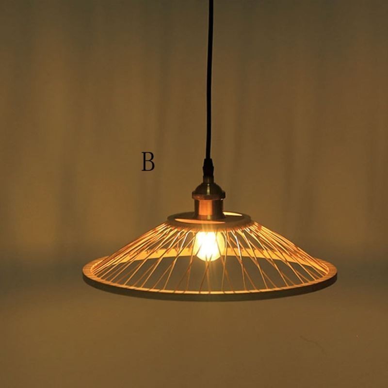 Suspension en bambou tissée à la main