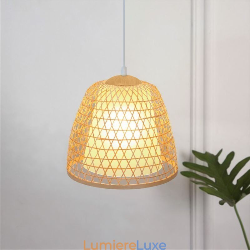 Suspension en bambou Visual Comfort Dome