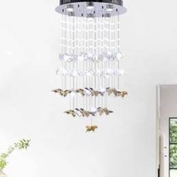 Suspension nordique créative en verre papillon