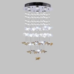 Suspension nordique créative en verre papillon