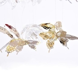 Suspension nordique créative en verre papillon