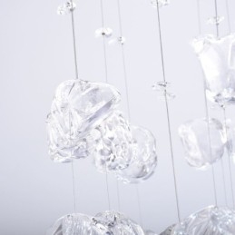 Suspension nordique créative en verre papillon
