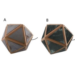 Suspension géométrique en forme de diamant, design 3D translucide