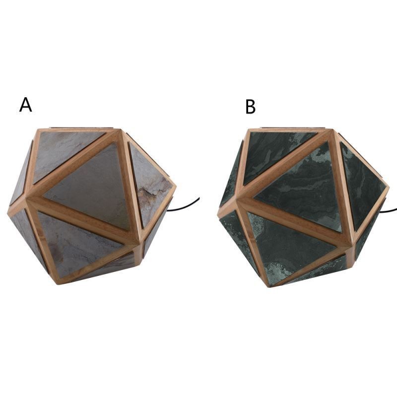 Suspension géométrique en forme de diamant, design 3D translucide