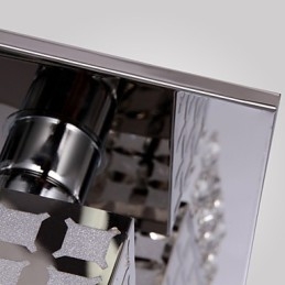 Lustre moderne en cristal inoxydable Living 4 lumières