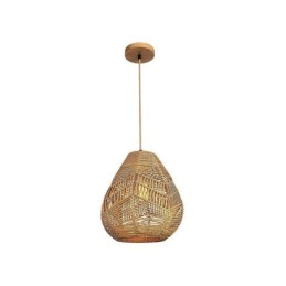 Plafonnier rétro nordique avec abat-jour en corde de papier naturel tissé à la main