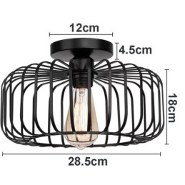 Plafonnier simple en forme de cage à oiseaux en fer à encastrer