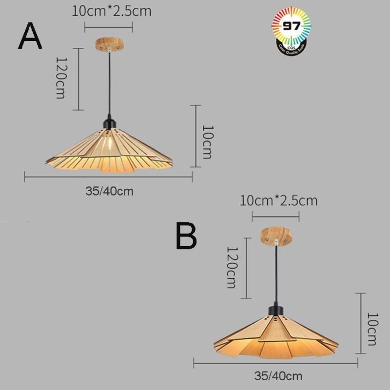 Suspension créative rétro en bois