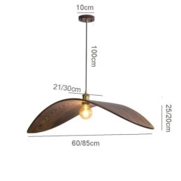 Suspension en bois massif, plafonnier rétro créatif